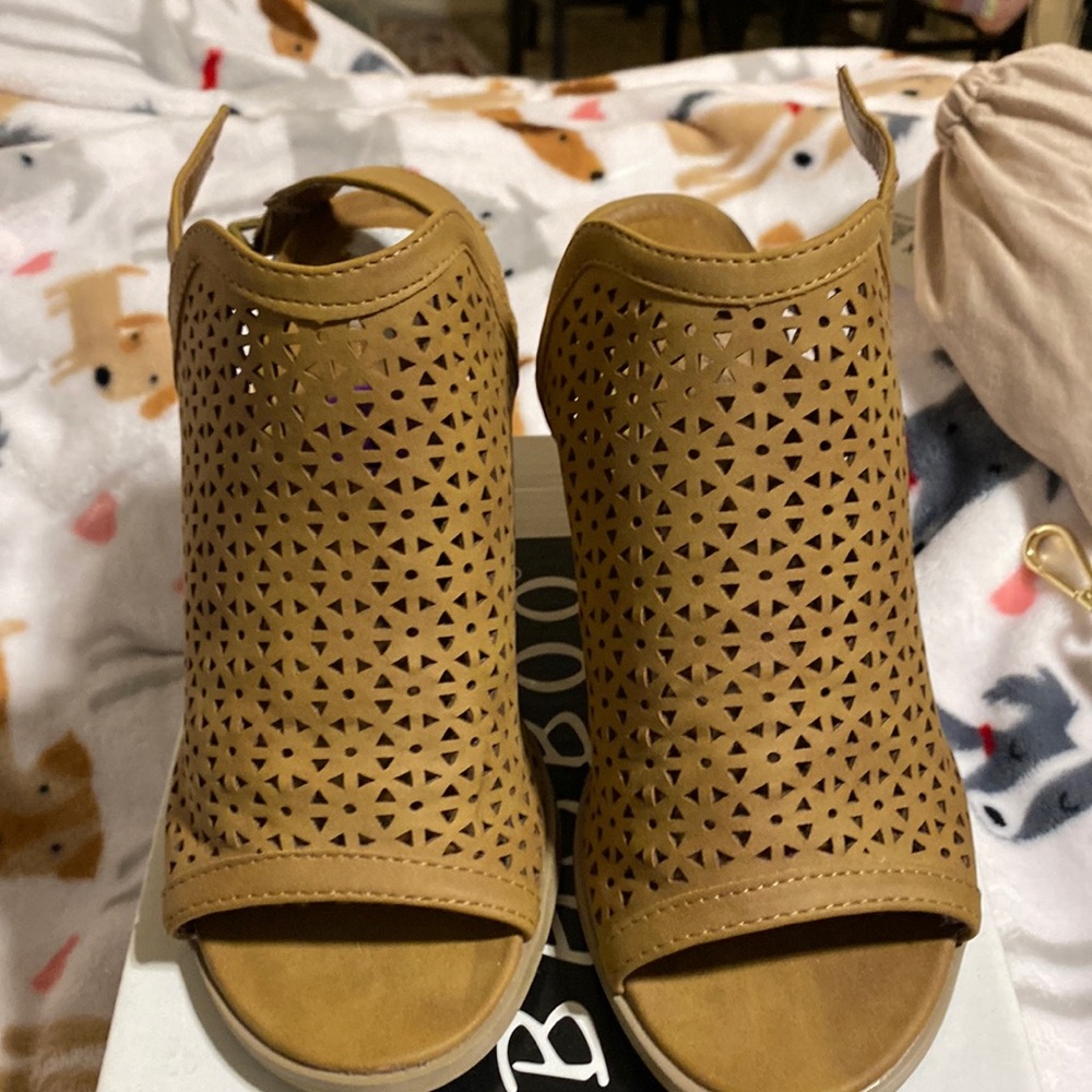 Tan shoes